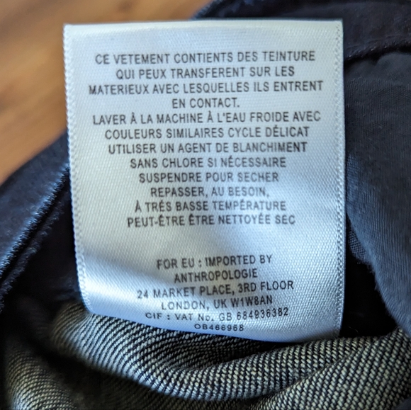 Pilcro and the Letterpress Dark Denim Cropped Flared Slim Jeans Size 29 - Picture 11 of 14